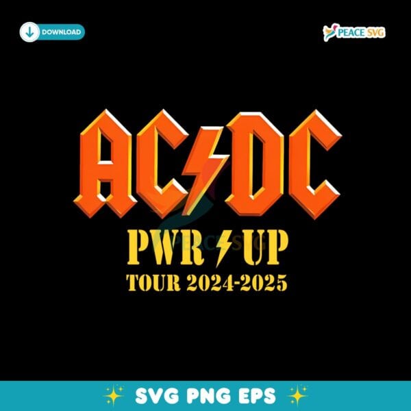 AC DC Pwr Up World Tour 2024 2025 Svg