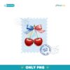America Cherries Bow 4Th Of July Patriotic PNG