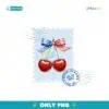 America Cherries Bow 4Th Of July Patriotic PNG