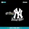 Anthony Bourdain New York Yankees Softball Svg