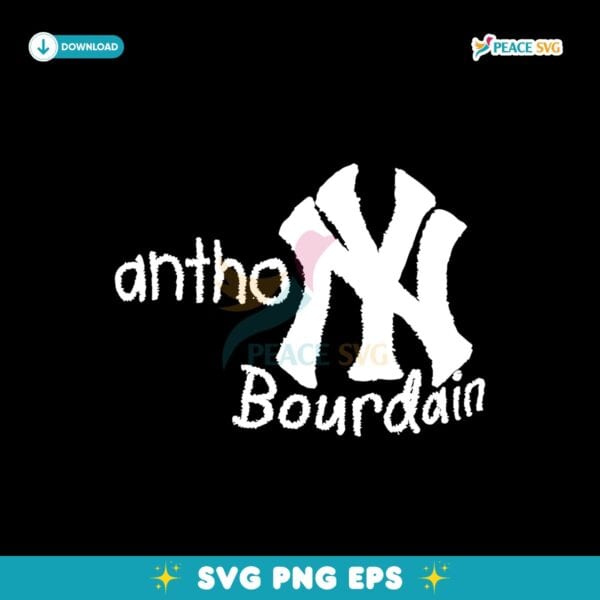 Anthony Bourdain New York Yankees Softball Svg