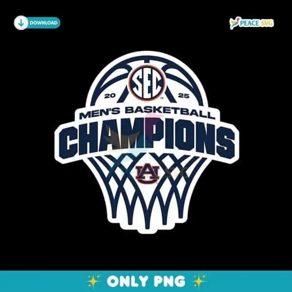 Auburn Tigers Mens Basketball 2025 SEC Champions Png