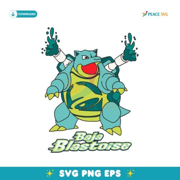 Baja Turtle Blastoise Pokemon SVG