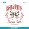 Baseball Moms Social Club Coquette Bow Png
