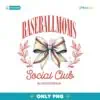 Baseball Moms Social Club Coquette Bow Png