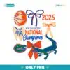 Basketball National Champions Florida Gators Coquette Bow PNG