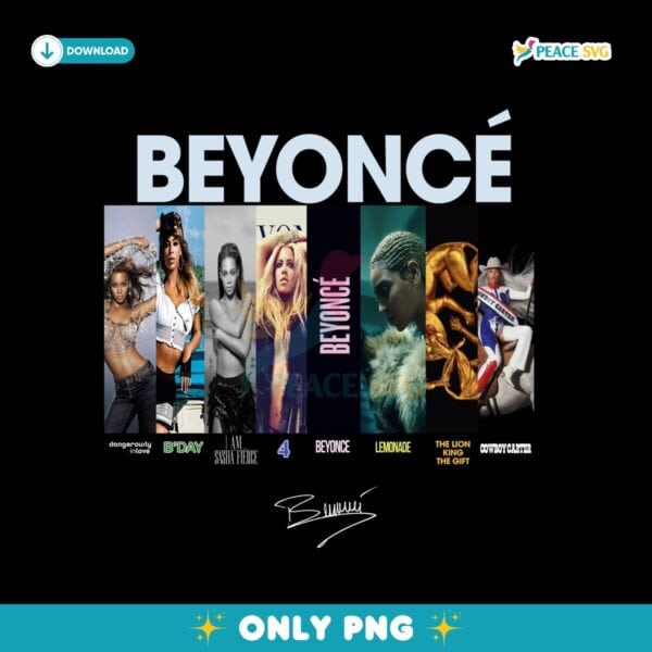 Beyonce Cowboy Carter Album With Signature Png