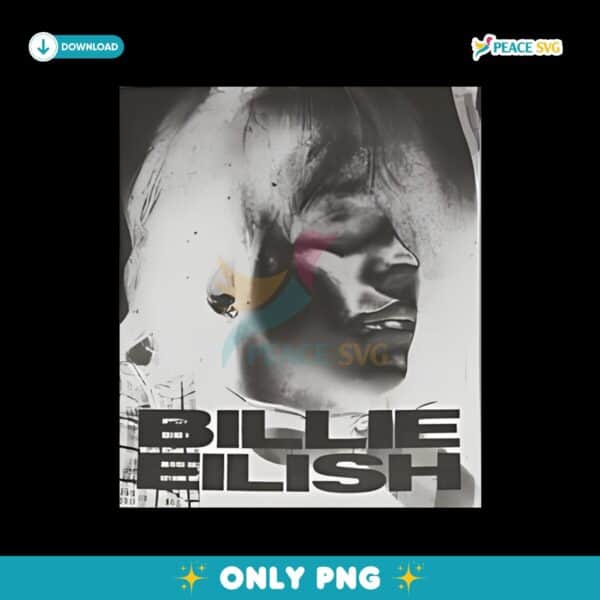 Billie Eilish Acid Wash Graphic Png Sublimation