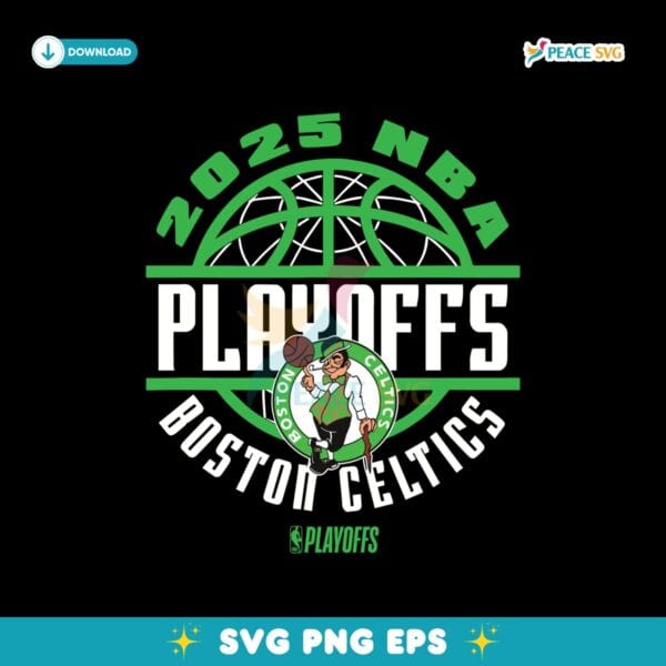 Boston 2025 Playoffs NBA Game Time Basketball Svg