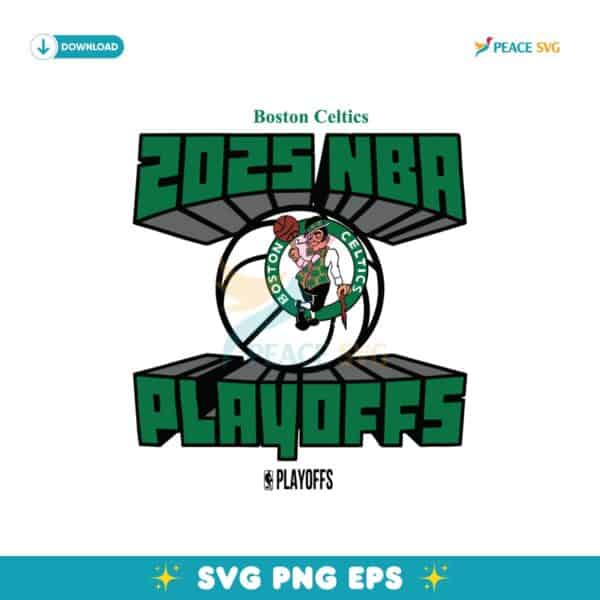 Boston Celtics NBA 2025 Playoffs Basketball Svg