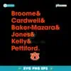 Broome Cardwell Baker Mazara Jones Kelly Pettiford Auburn SVG