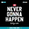 Canada Never Gonna Happen Not For Sale SVG