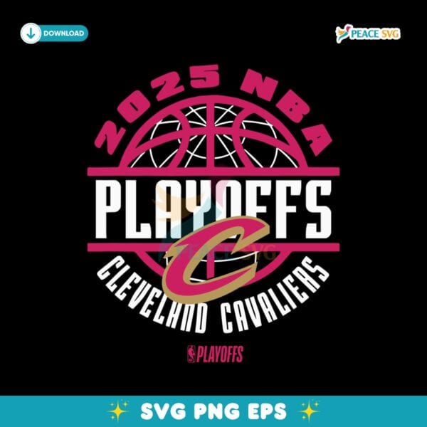 Cleveland Cavaliers NBA 2025 Playoffs Game Time Svg