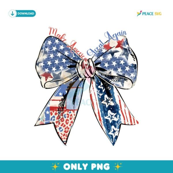Coquette American Girl Bow Patriotic Png