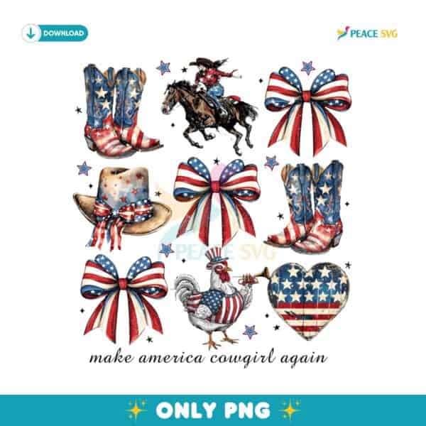 Coquette Bow Patriotic Preppy American Flag Bow Png