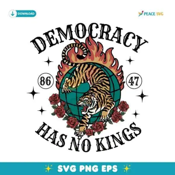 Democracy Has No Kings Anti Trump SVG