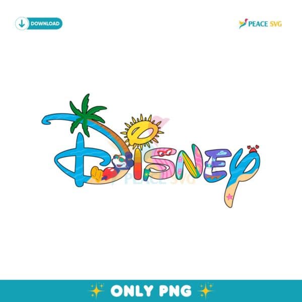 Disney Logo Summer Vibes Chillin With Mickey PNG