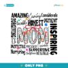 Floral Mom Coquette Word Art PNG