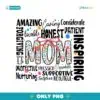Floral Mom Coquette Word Art PNG