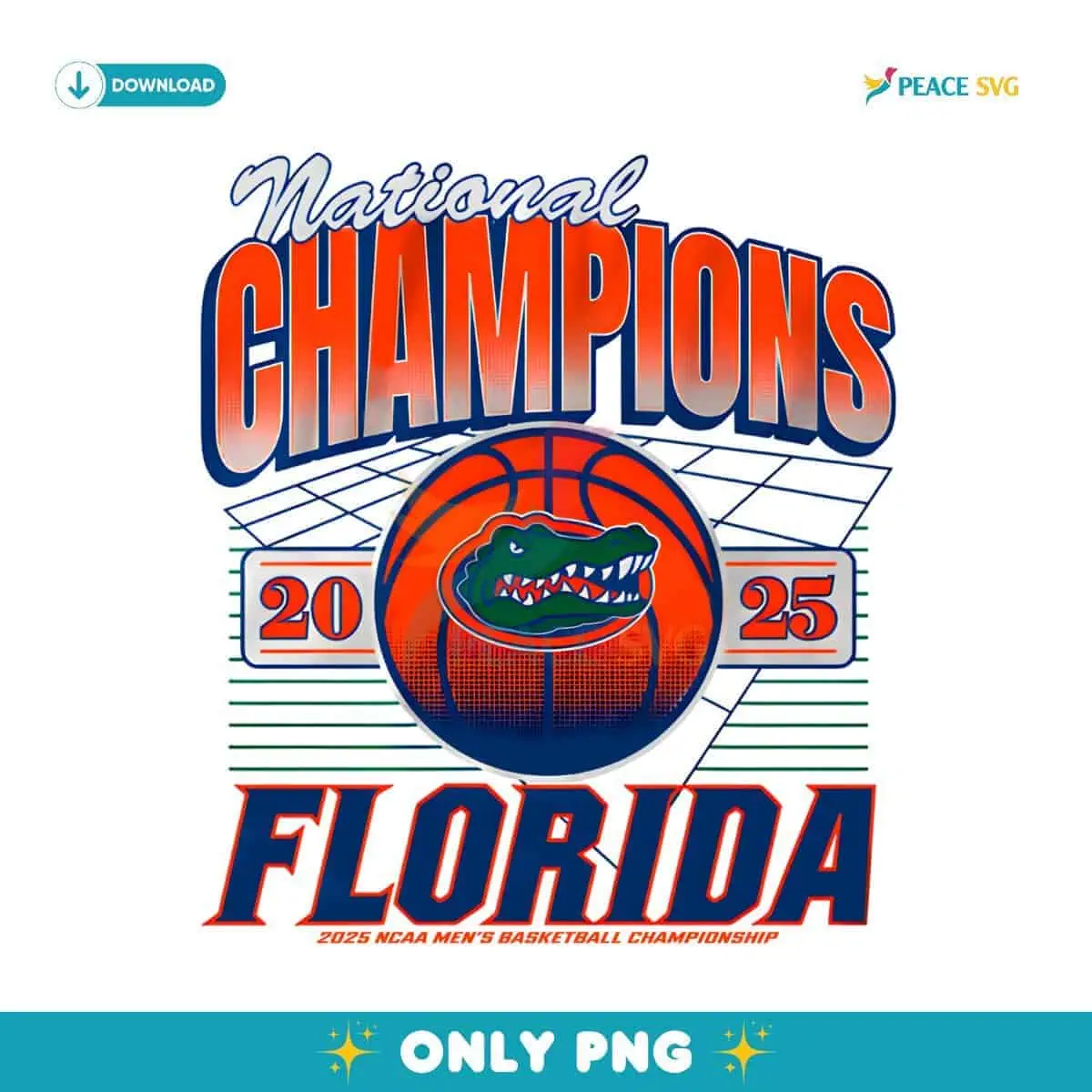 Florida Gator Ncaa Champions 2025 Grid PNG
