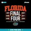 Florida Gators All-Time Final Fours Ncaa Men Basketball SVG