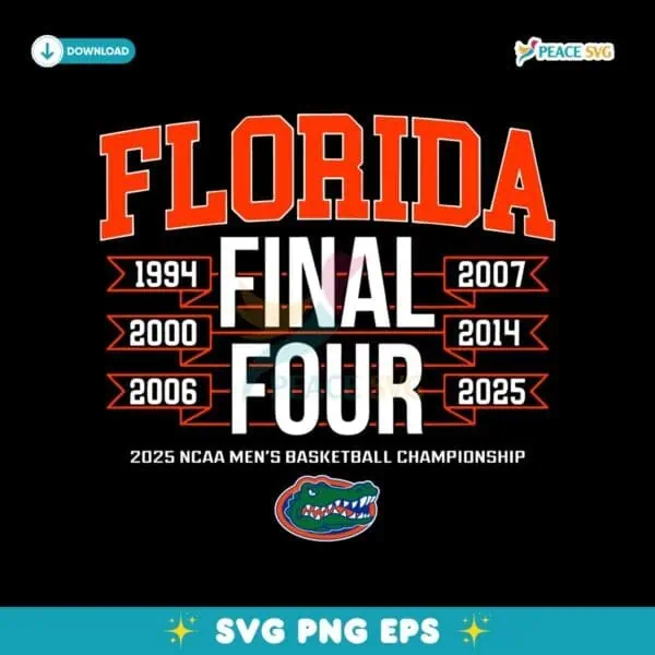 Florida Gators All-Time Final Fours Ncaa Men Basketball SVG