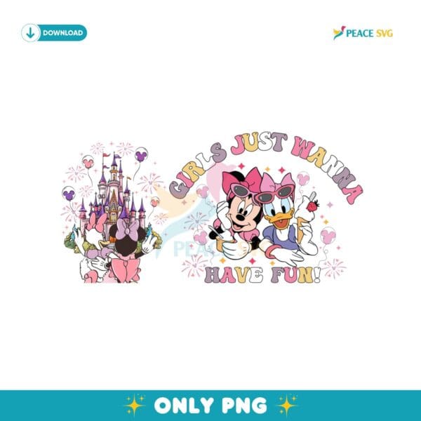 Girls Just Wanna Have Fun Disney Minnie Daisy Png