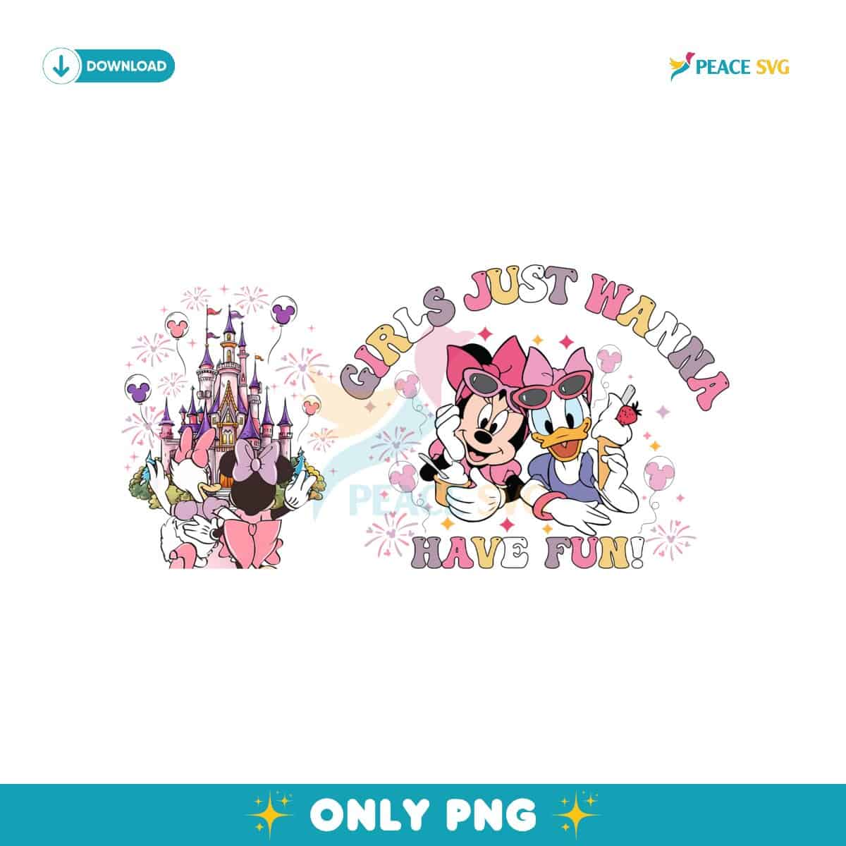 Girls Just Wanna Have Fun Disney Minnie Daisy Png