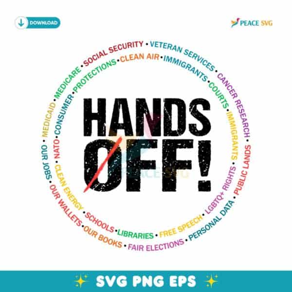 Hands Off Protest Political Activism Anti Donald Trump SVG