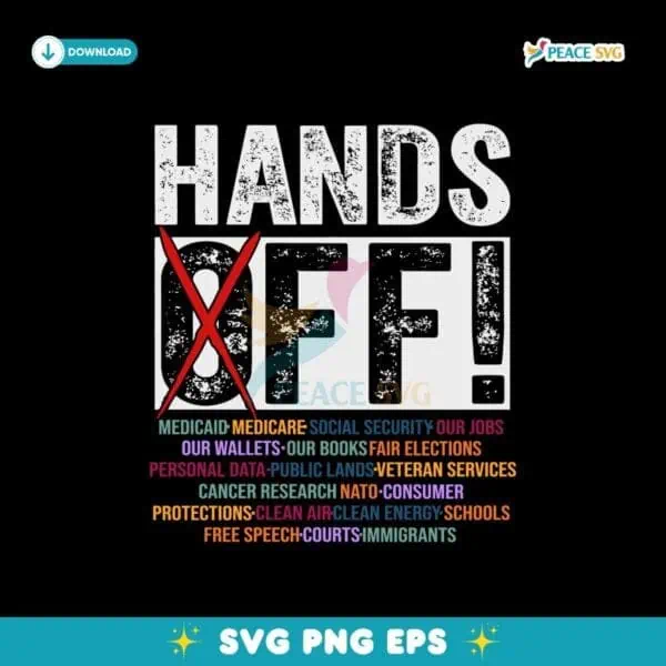 Hands Off Protest Political Activism Save Public Svg
