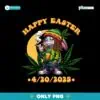 Happy Easter Day 420 Bunny Smoking Weed Marijuana Png