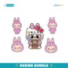 Hello Kitty Labubu Svg Bundle Instant Download
