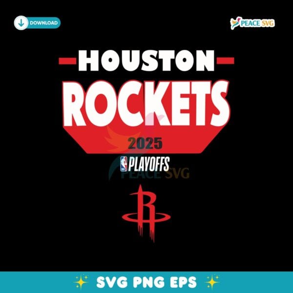 Houston Rockets 2025 NBA Playoff Participant Master Svg