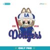 Labubu Dodgers Baseball LA EST 1958 Png