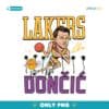 Lakers Doncic Dribble Palms Caricature PNG