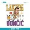 Lakers Doncic Dribble Palms Caricature PNG