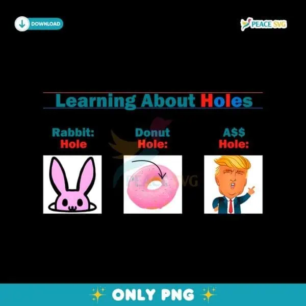 Learning About Holes Rabbit Hole Donut Hole Ass Hole PNG