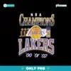 Los Angeles Lakers NBA Champions Three In A Row Png