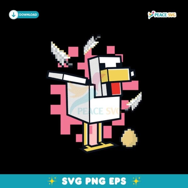 Minecraft Jolly Mobs Chicken Video Game Svg