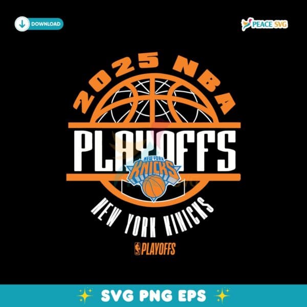 New York Knicks 2025 NBA Playoffs Game Time Svg