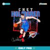 Oklahoma City Thunder Chet Holmgren Signature Shattered Png
