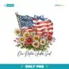 One Nation Under God  Preppy America Wildflower PNG