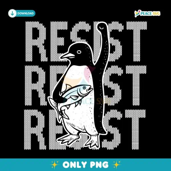 Penguin Resist Trump Tariffs Flippers Up Png