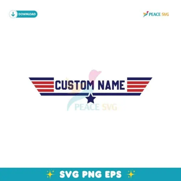 Personalized Maverick Goose Viper Custom Name Svg
