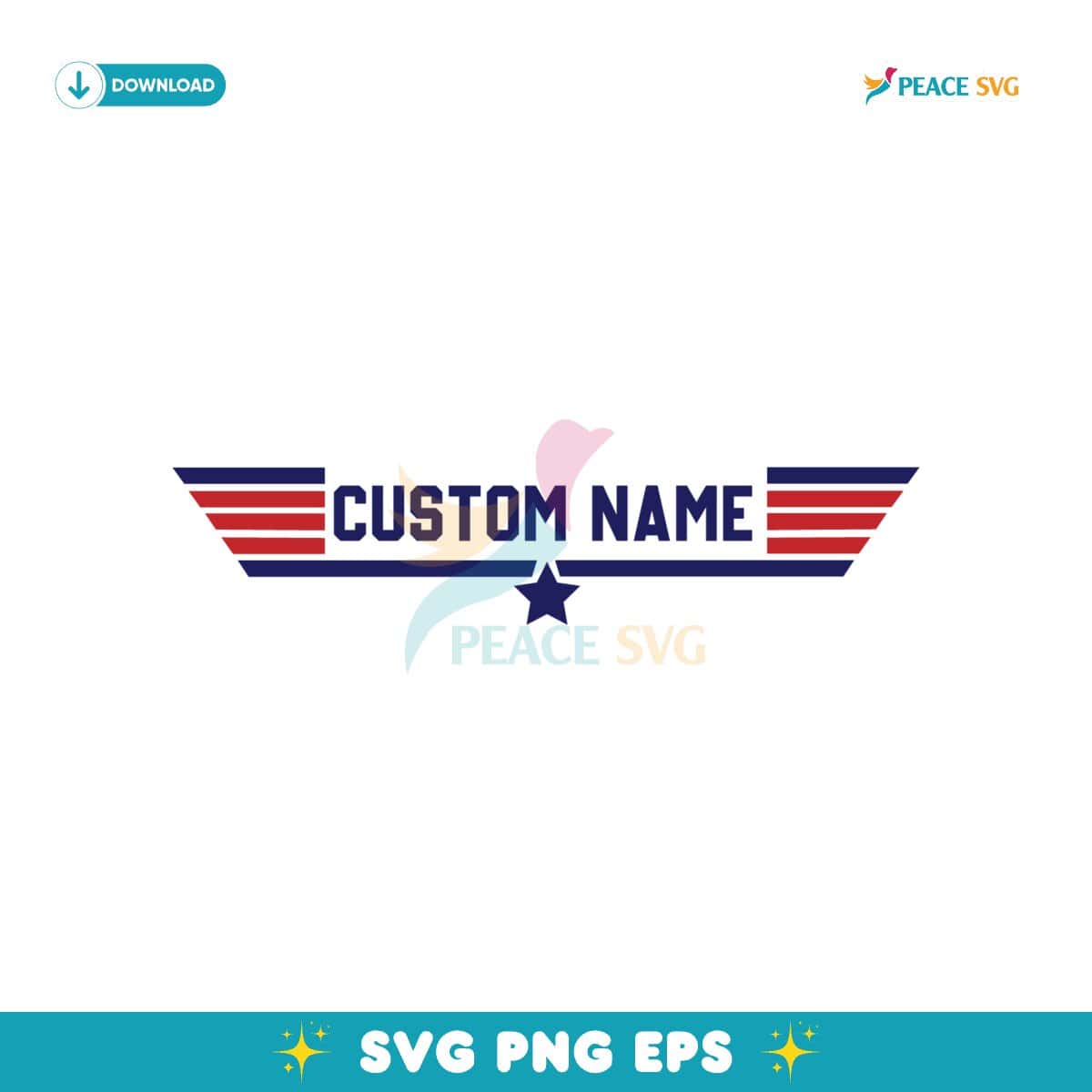 Personalized Maverick Goose Viper Custom Name Svg
