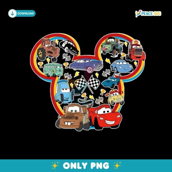 Pixar Cars Disney Lightning McQueen Mickey Head Png