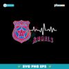 Police Heart Rate Los Angeles Angels Softball Svg