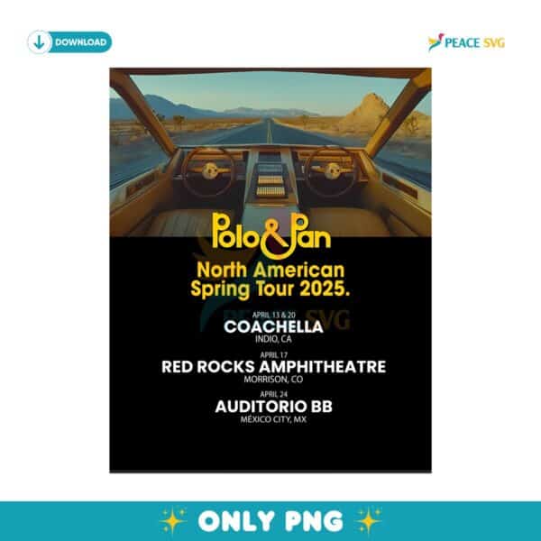 Polo Pan North America Spring Tour 2025 Coachella Png
