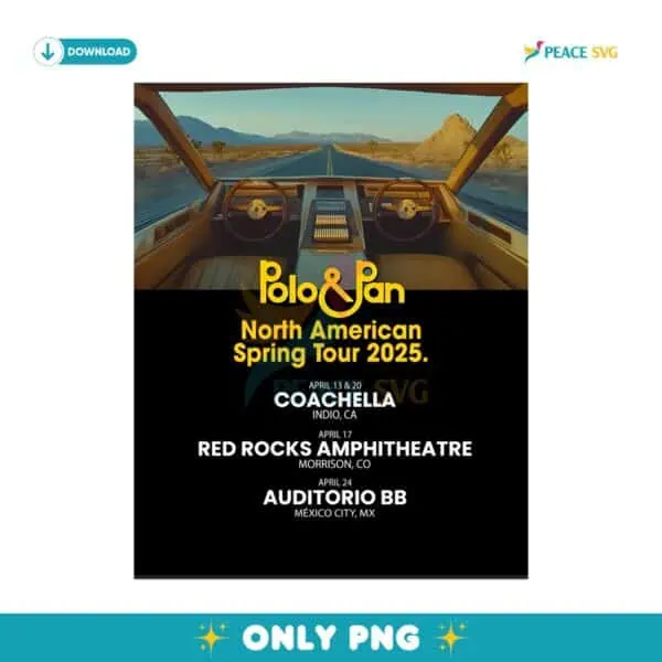Polo Pan North America Spring Tour 2025 Coachella Png