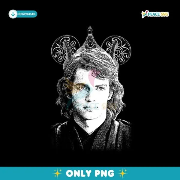 Retro Disney Anakin Skywalker Mickey Ears PNG